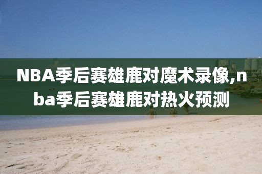 NBA季后赛雄鹿对魔术录像,nba季后赛雄鹿对热火预测