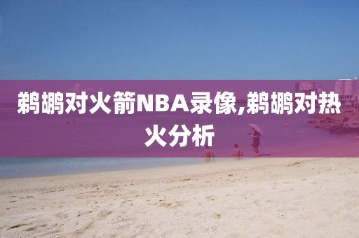 鹈鹕对火箭NBA录像,鹈鹕对热火分析