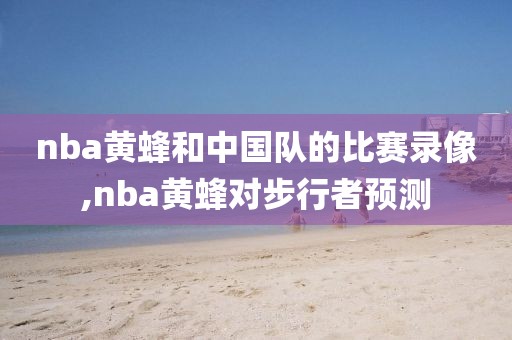 nba黄蜂和中国队的比赛录像,nba黄蜂对步行者预测