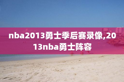 nba2013勇士季后赛录像,2013nba勇士阵容